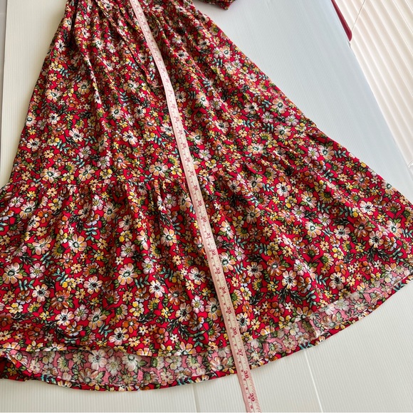 Dreamcatcher Skylar Mini Dress Red Floral Tiered Boho Hippie Size S 8 - NWT - Picture 14 of 14